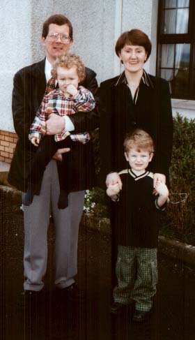 Wilfred and Jean's son Stephen, his wife Eileen and their children Jordan (4) and Jason (?)