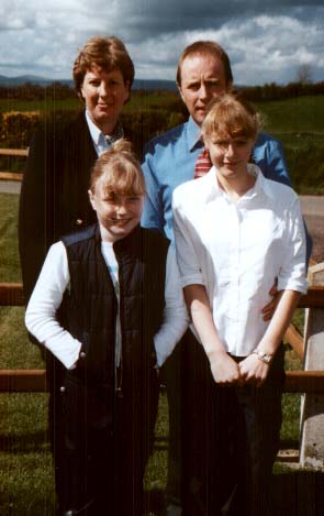 Wilfred and Jean Bell's daughter Lorna, her husband Douglas and their children Andrea (13) and Paula (10) Stewart