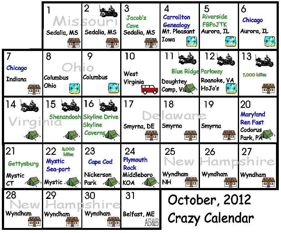 October Calendar