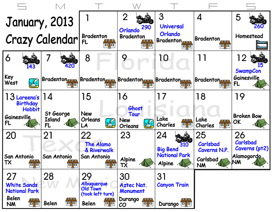 January Calendar