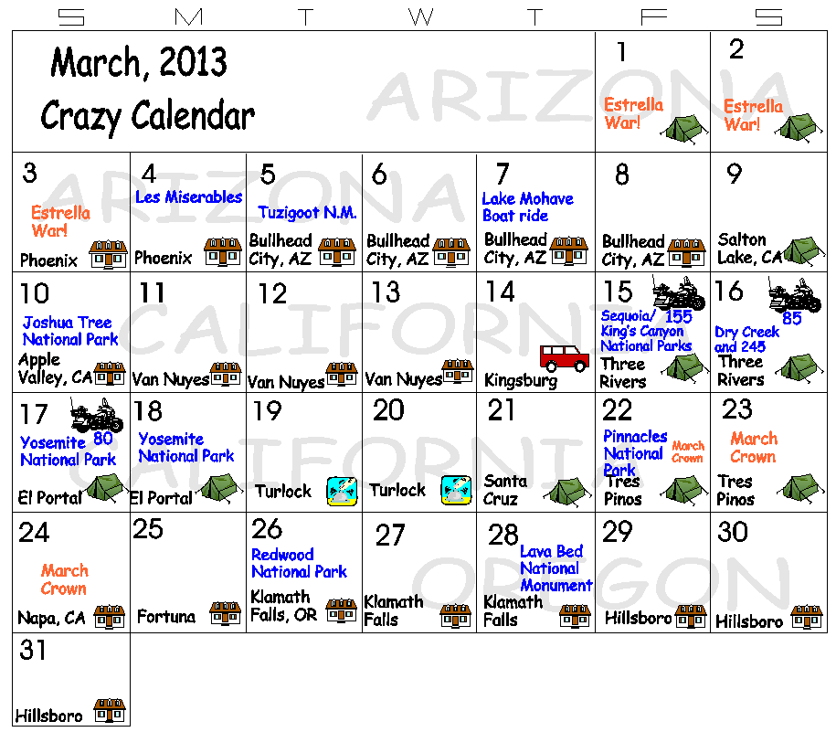 March Calendar