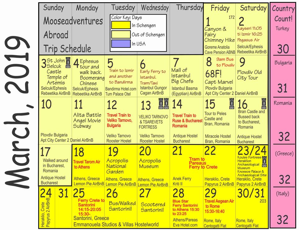 March Calendar